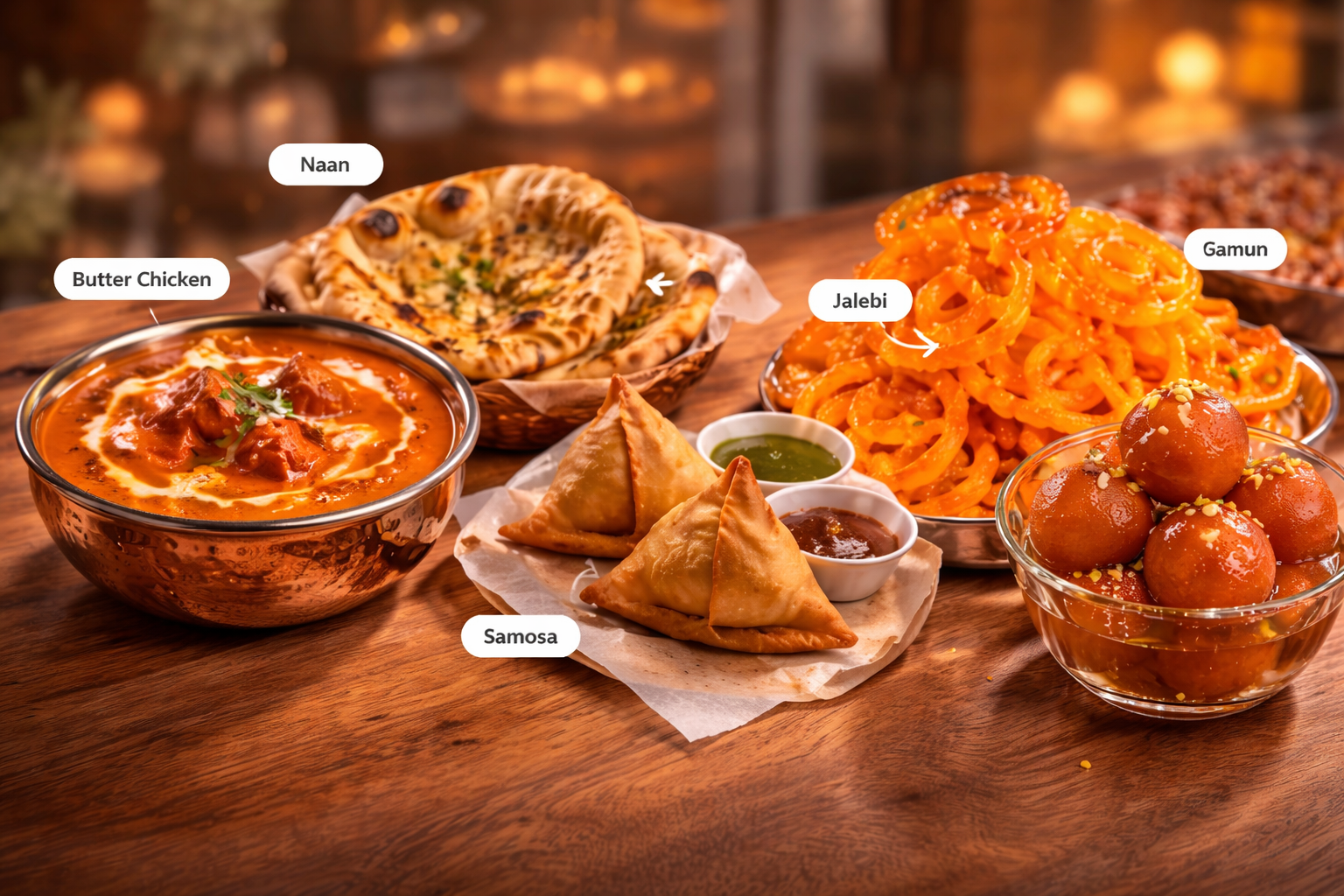 Authentic Punjabi food background